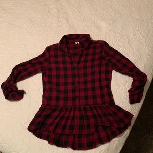 Buffalo plaid long sleeve shirt
